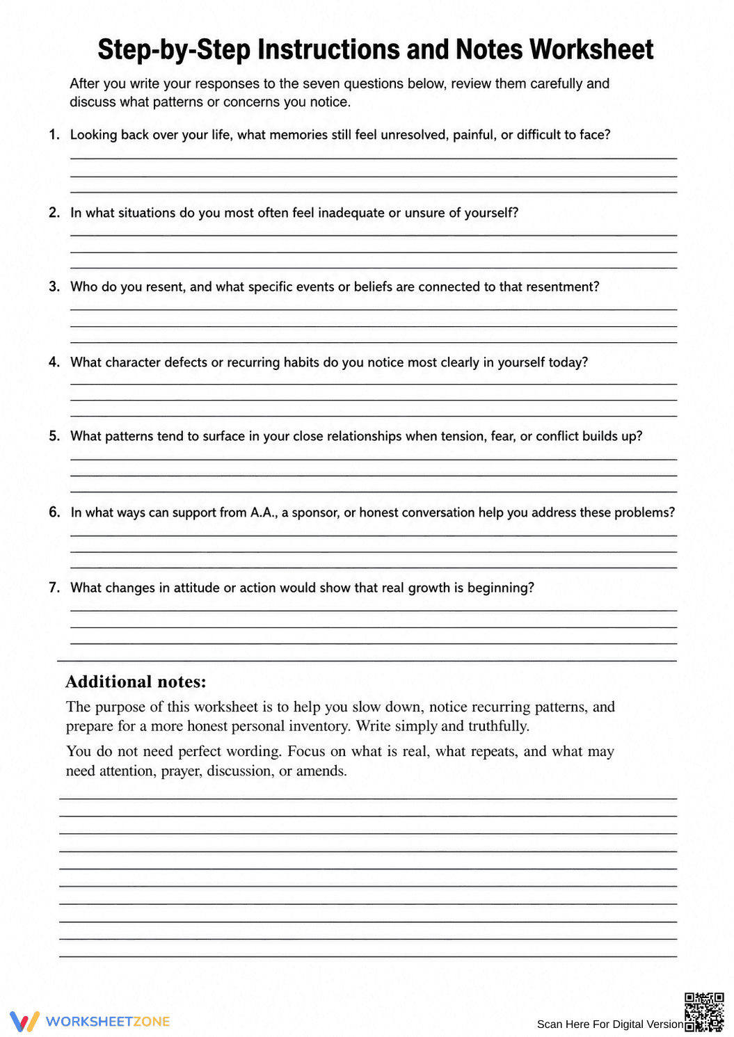 Essential 4th Step Inventory Guide | Grade 8 Social Skills - Page 5