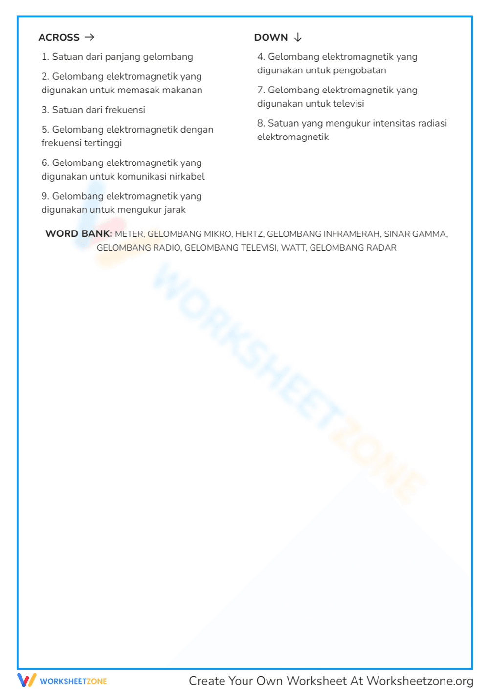 Grade 12 Electromagnetic Waves: Printable No-Prep Worksheet - Page 2