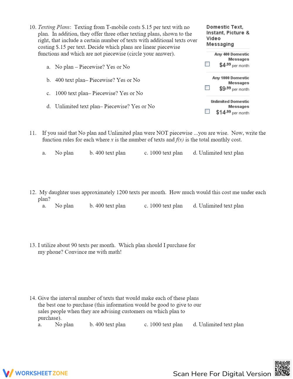 Piecewise Functions Worksheet: Advanced Practice - Page 4