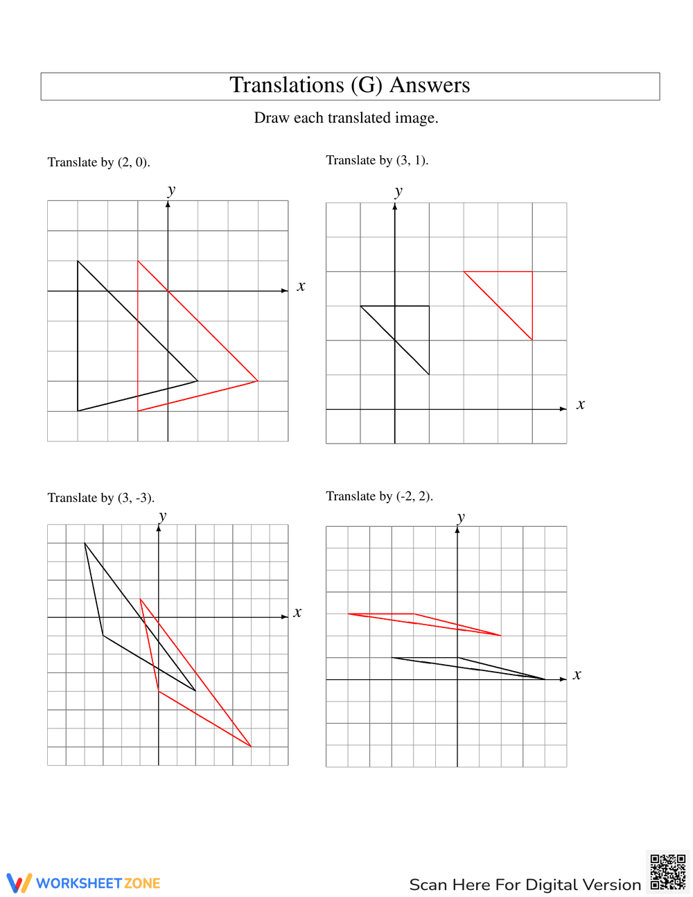 Practice Translations with this Geometry Worksheet - Page 2
