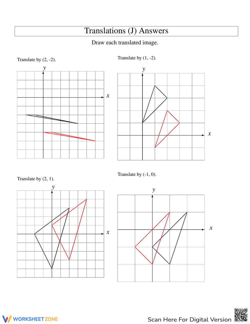 Enhance Geometry Skills with Translation Worksheet - Page 2