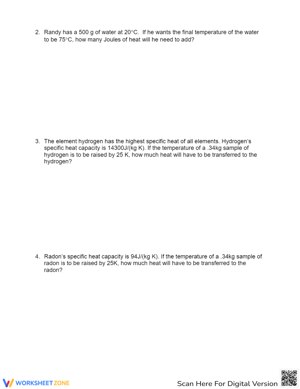 Solve Problems Using Specific Heat Capacity - Page 2