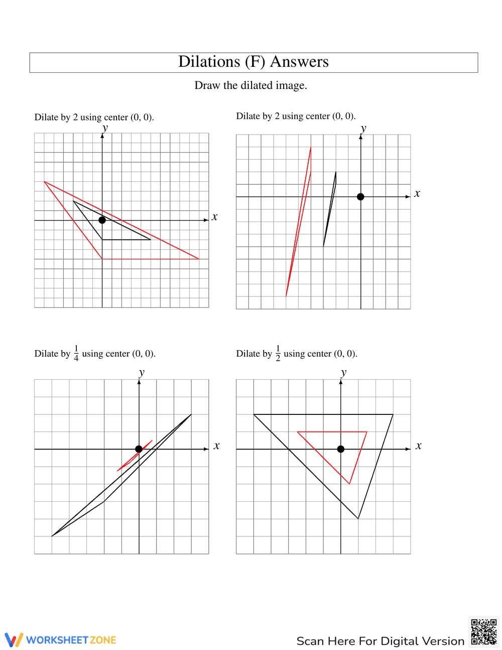 Perform Dilations on Geometric Shapes - Page 2