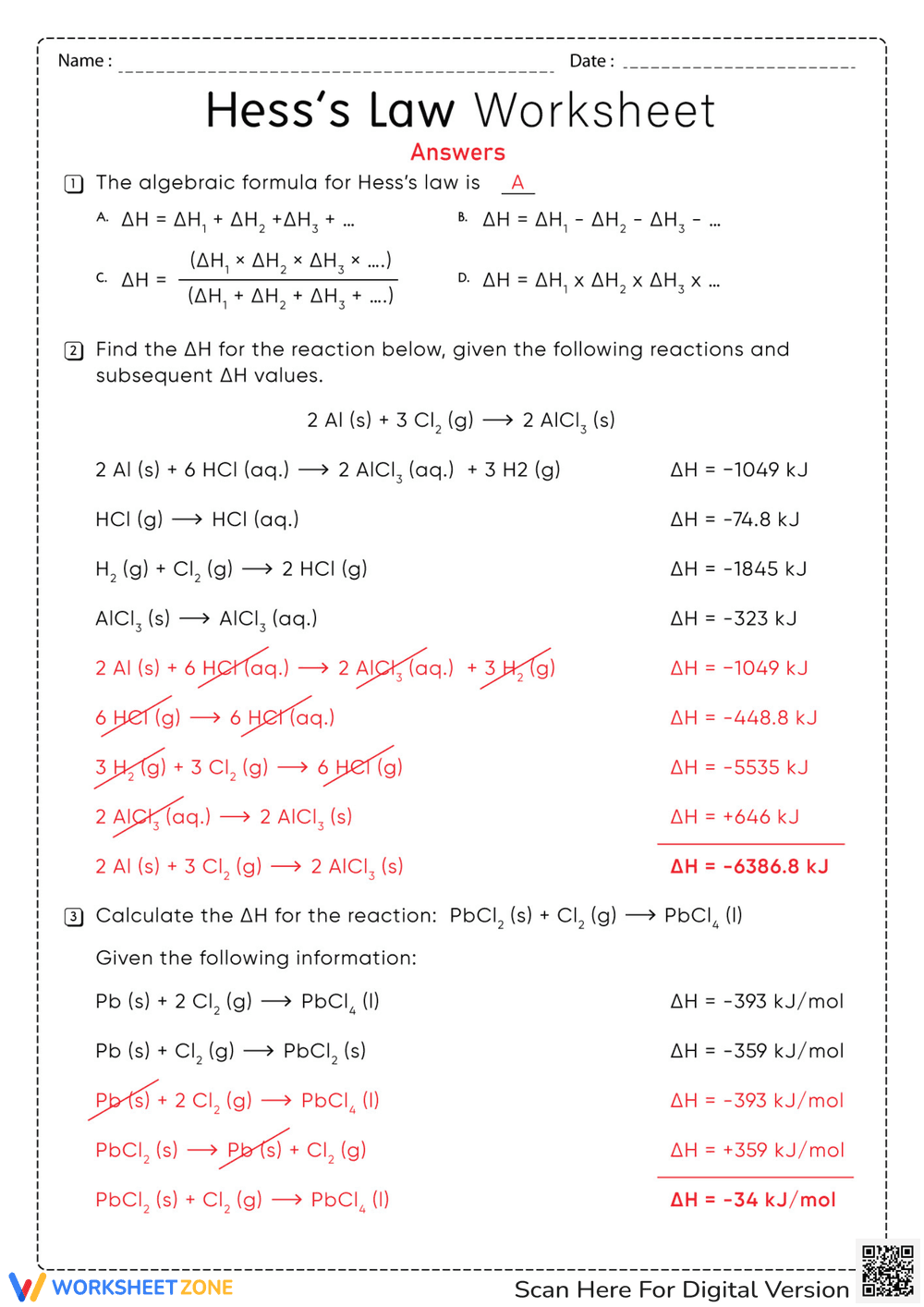 Applying Hess's Law in Chemistry - Page 2