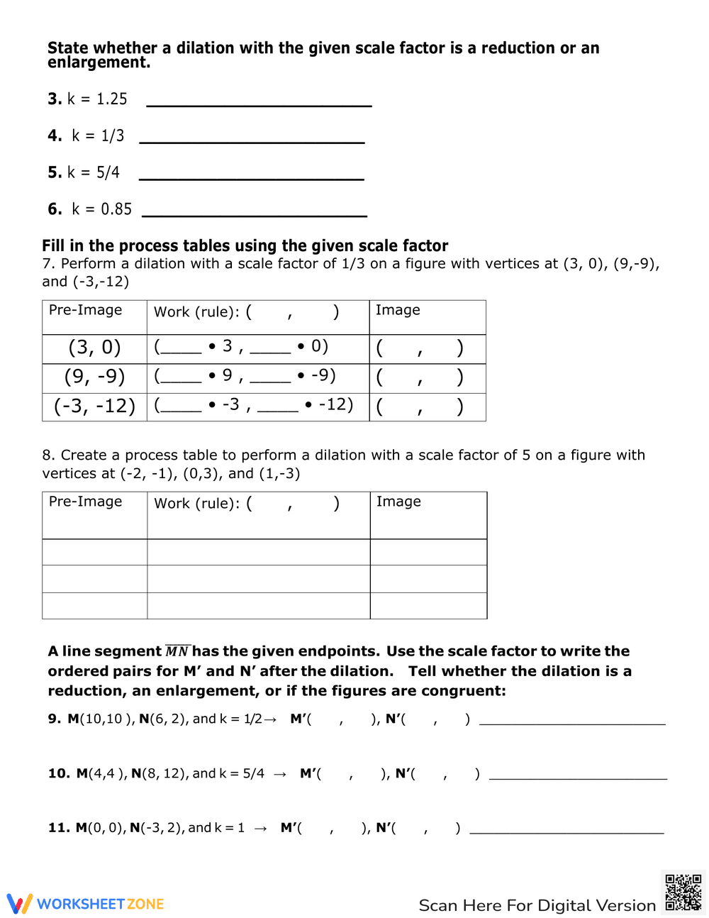 Exploring Dilations with Coordinates: Geometry Worksheet - Page 2