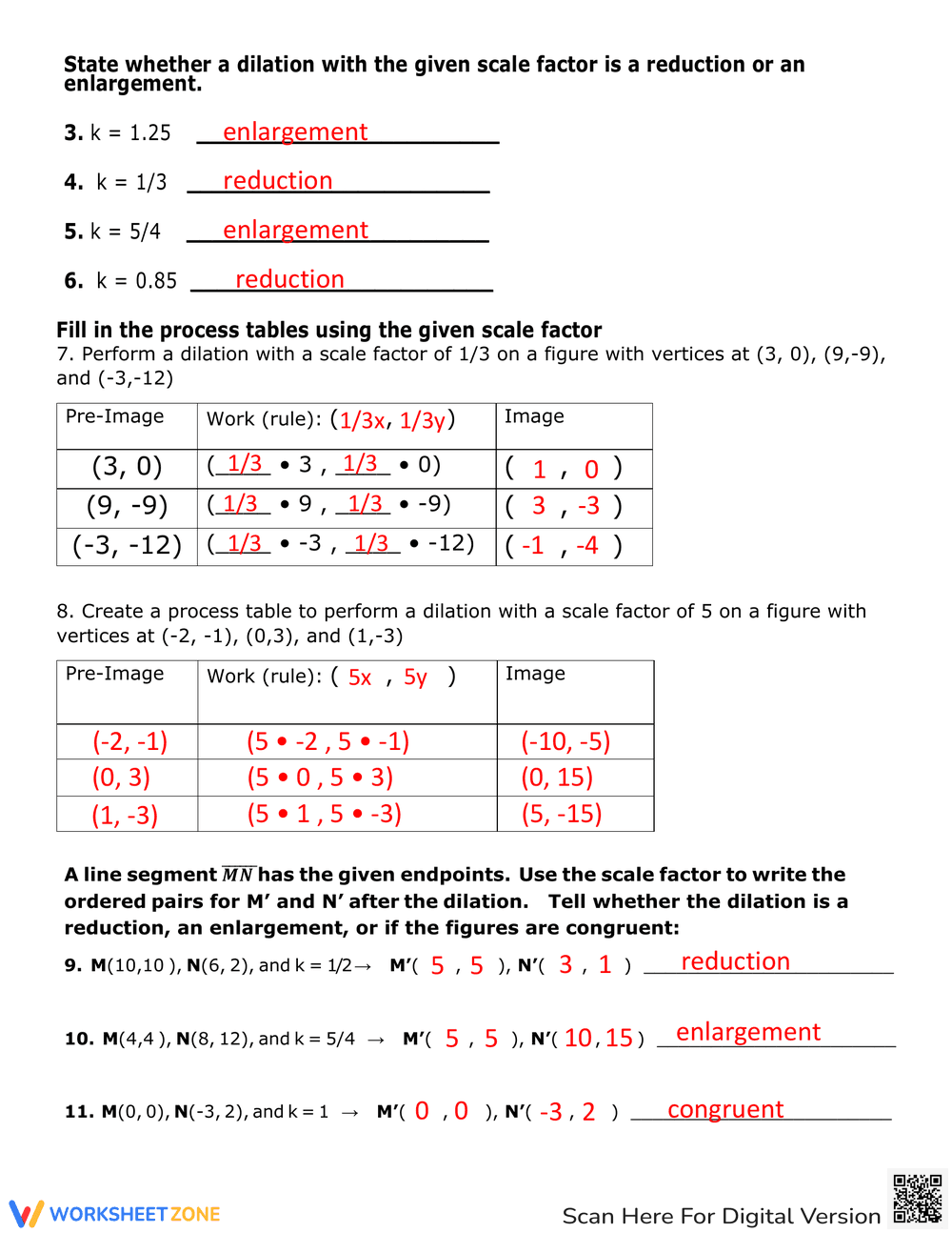 Exploring Dilations with Coordinates: Geometry Worksheet - Page 4