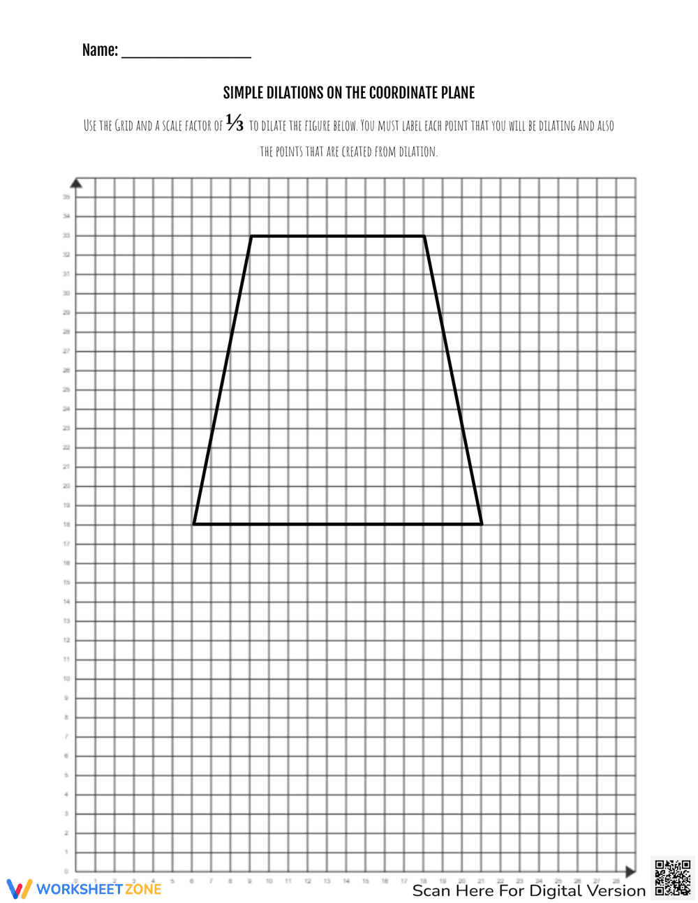 Worksheet on Simple Dilations - Page 2