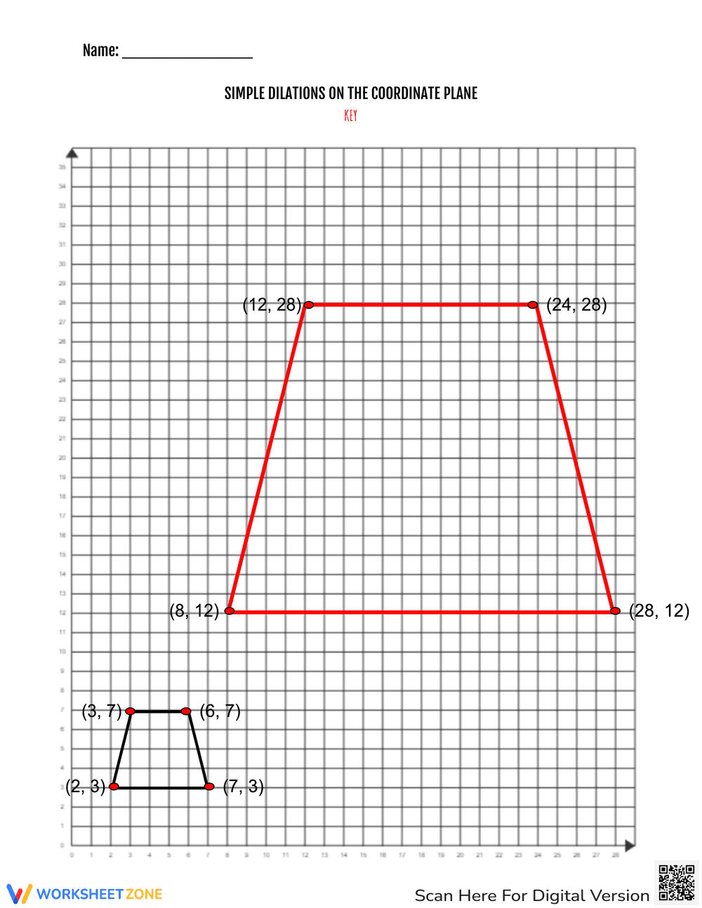 Worksheet on Simple Dilations - Page 3