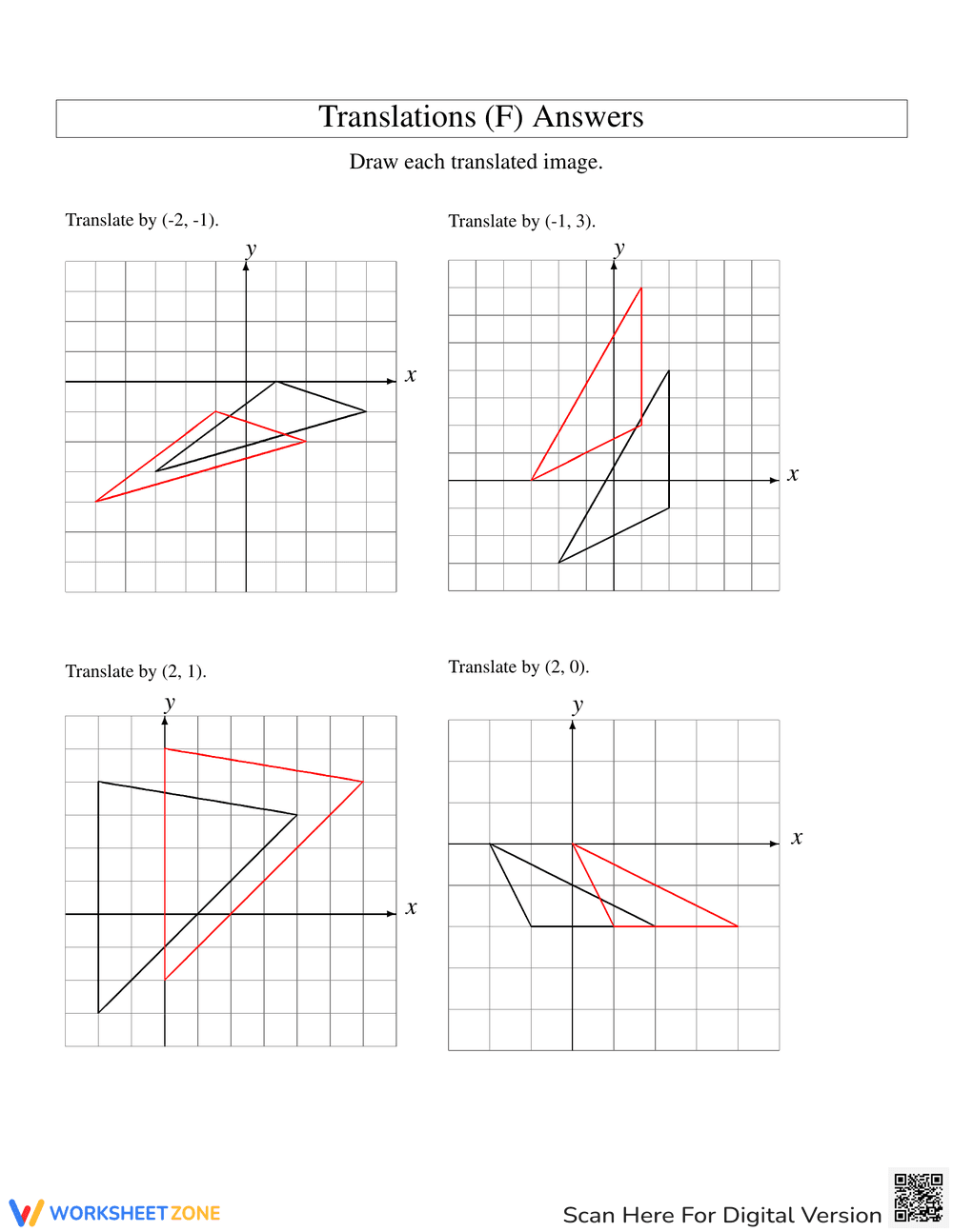 Practice Geometric Translations with This Worksheet - Page 2