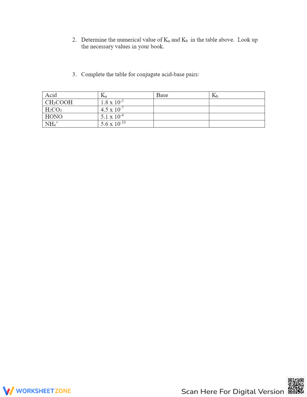 Differentiating Strong and Weak Acids/Bases: Chemistry Practice - Page 5