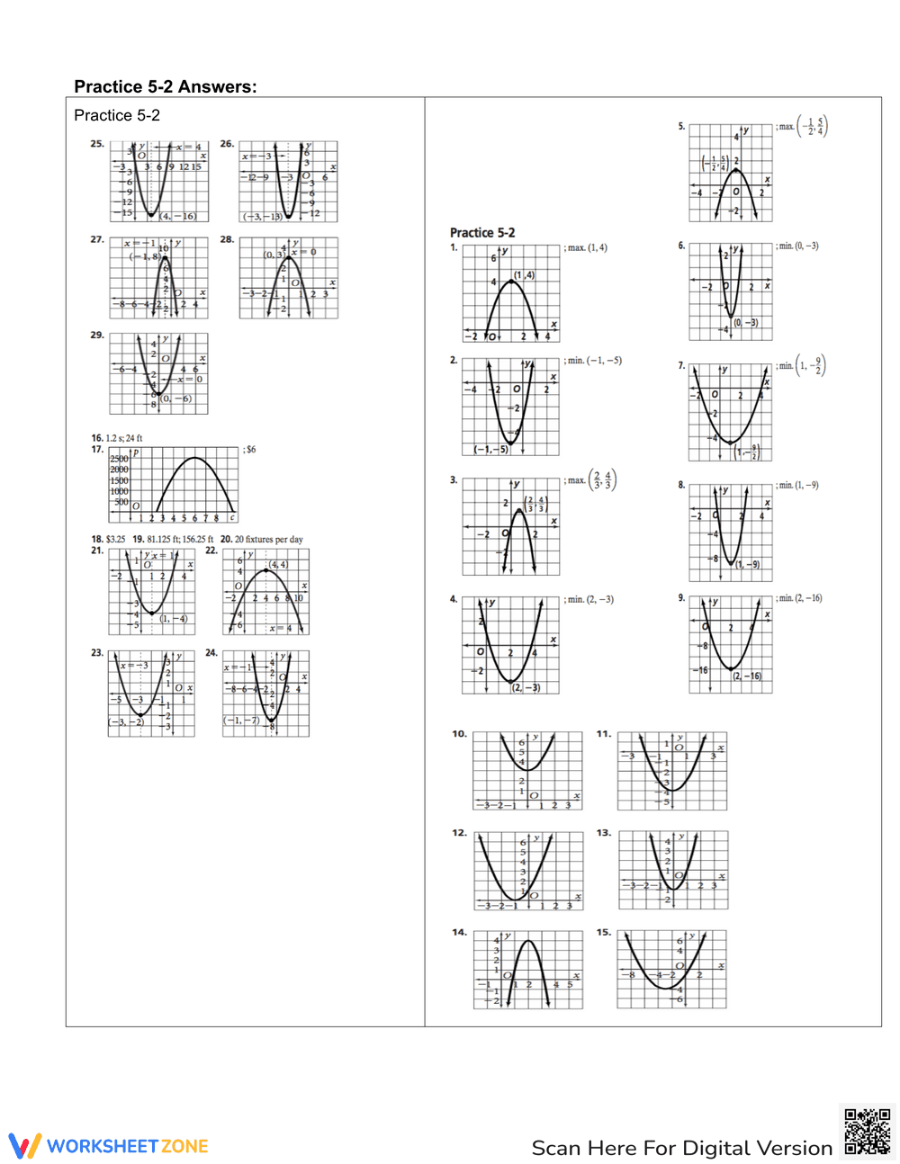 Quadratic Transformations Practice - Page 4