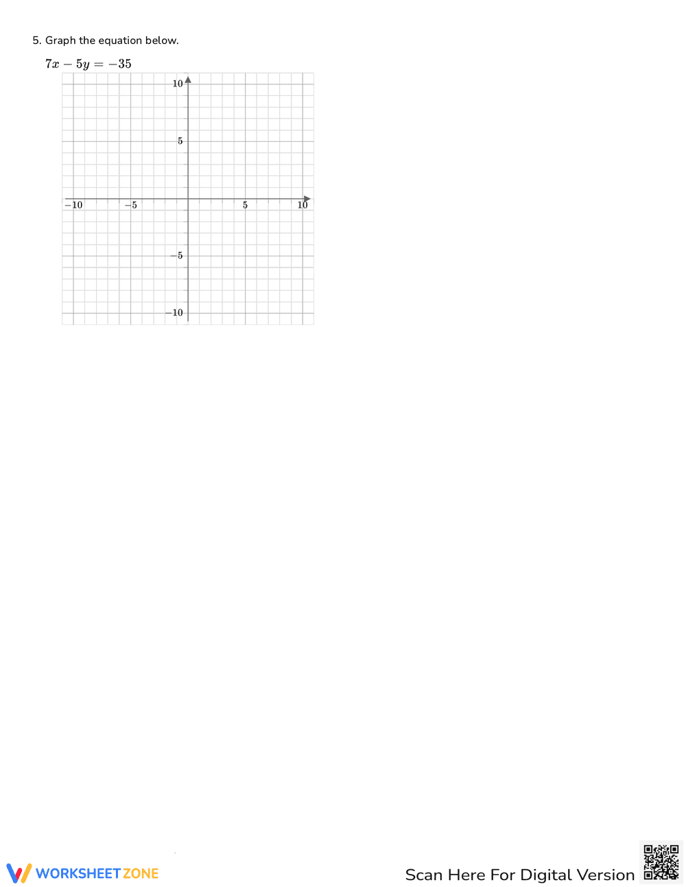 Graph from Slope-Intercept Form - Page 2
