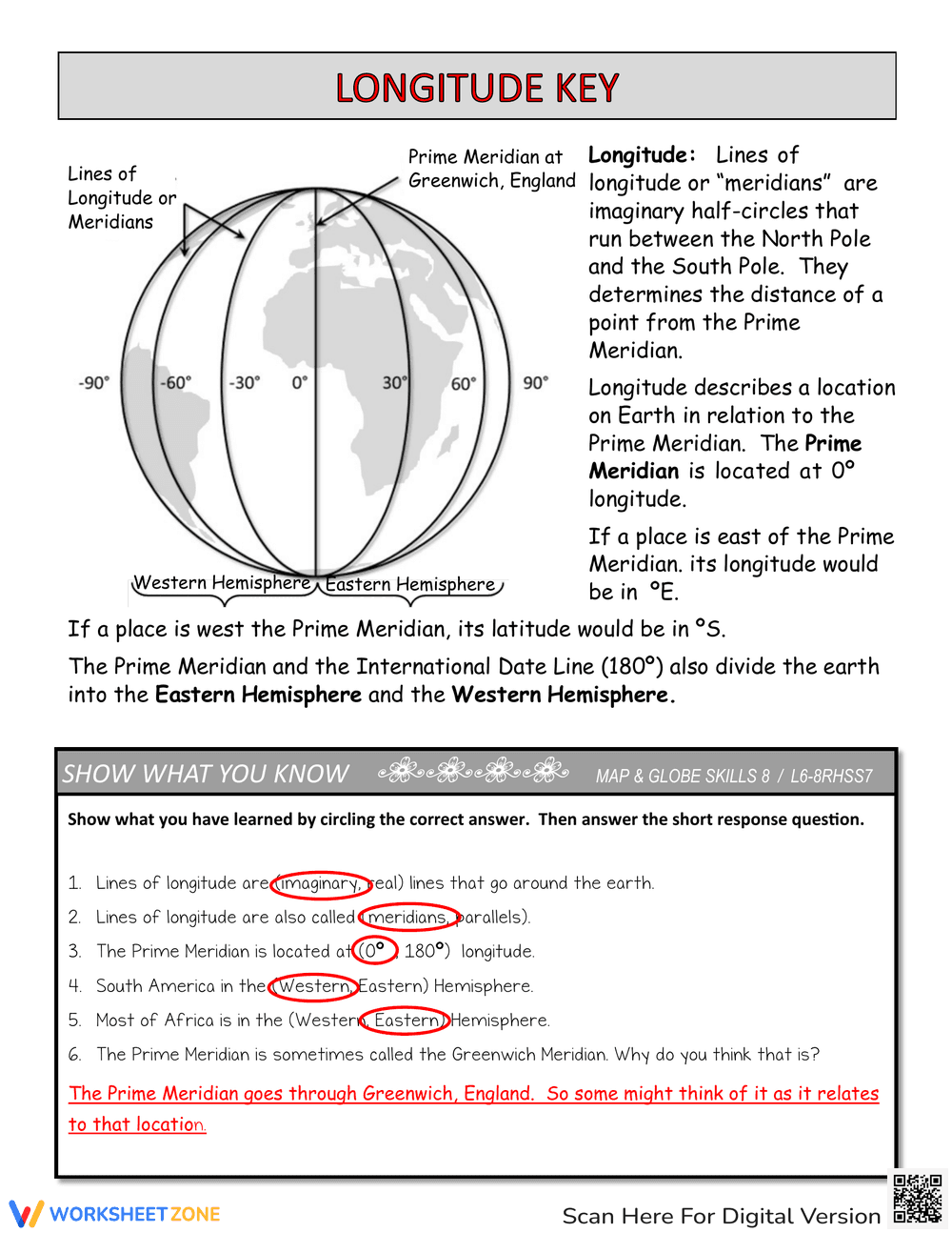 Interactive Latitude and Longitude Worksheets - Page 5