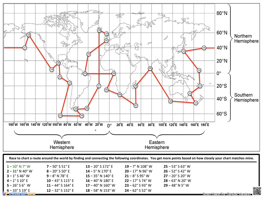 Latitude And Longitude Map Skills Activity Pack - Page 7