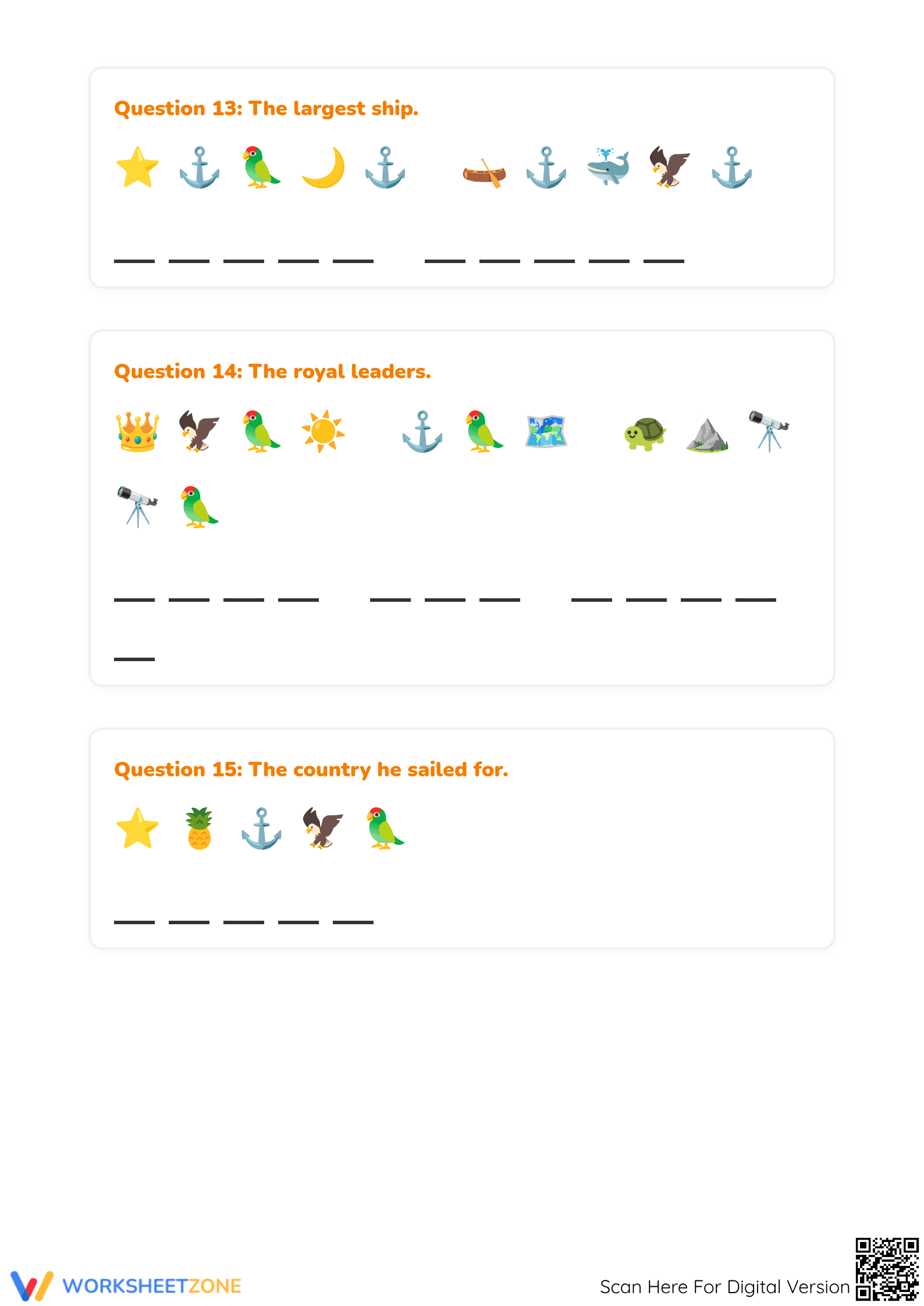 Columbus Day Codebreakers Worksheet - Page 5