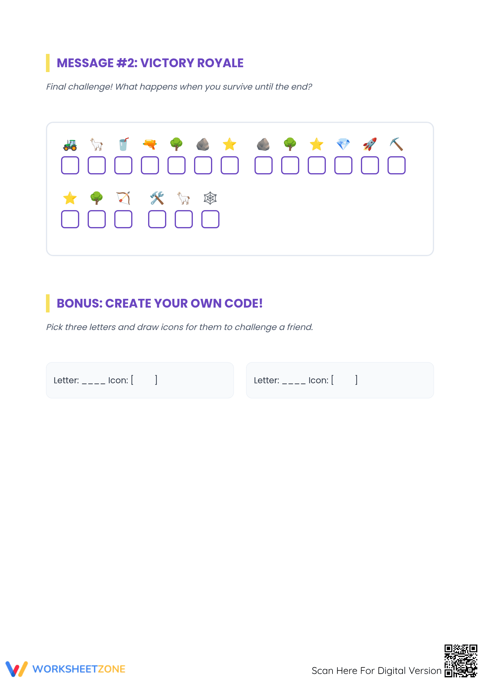 Printable Fortnite Codebreakers Worksheet | Grade 4-6 Math - Page 3