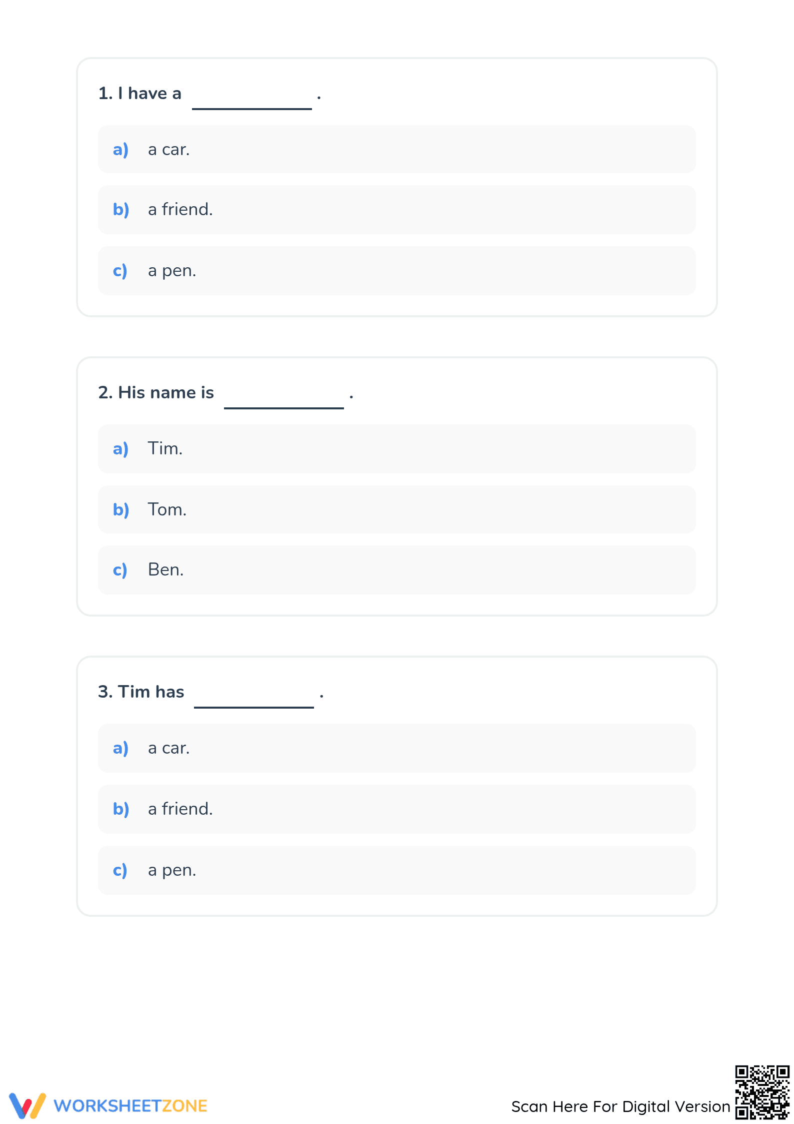 Essential Grade 1 ELA Reading Comprehension Worksheet - Page 2