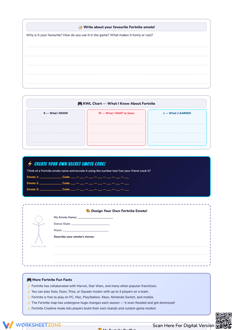 Fortnite Codebreakers Emotes Worksheet for Fun - Page 4