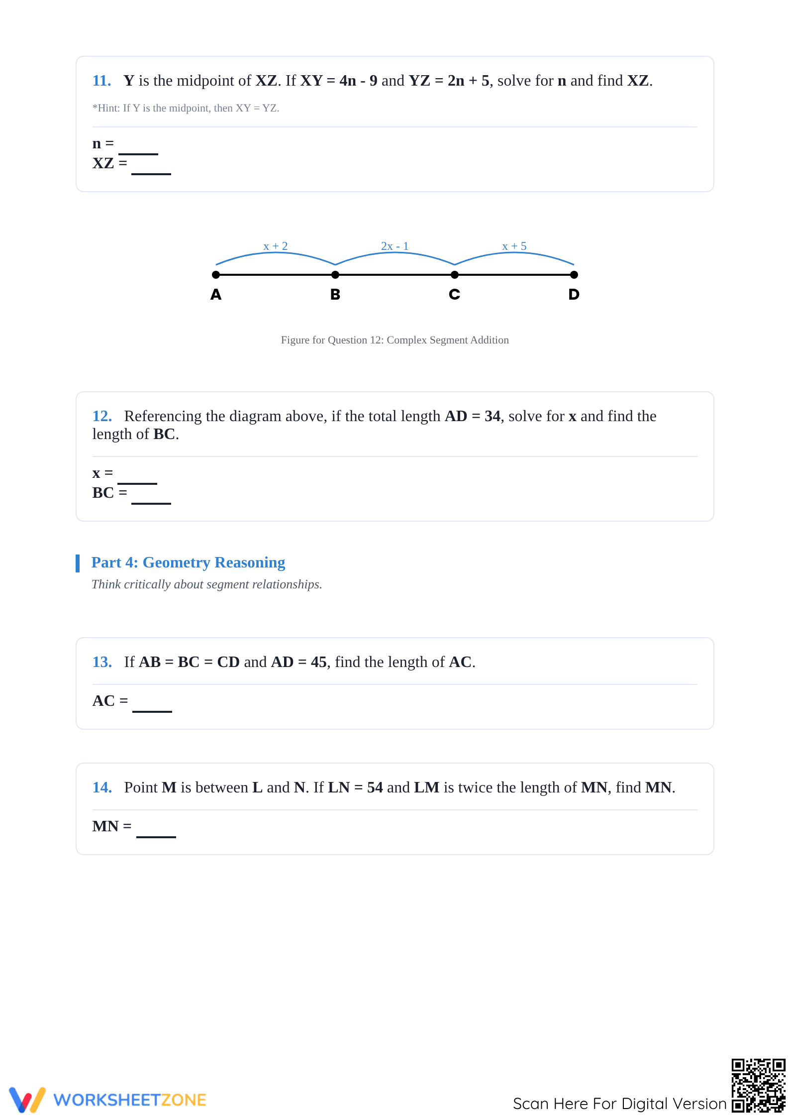 Essential Segment Addition Postulate Worksheet | Geometry - Page 4