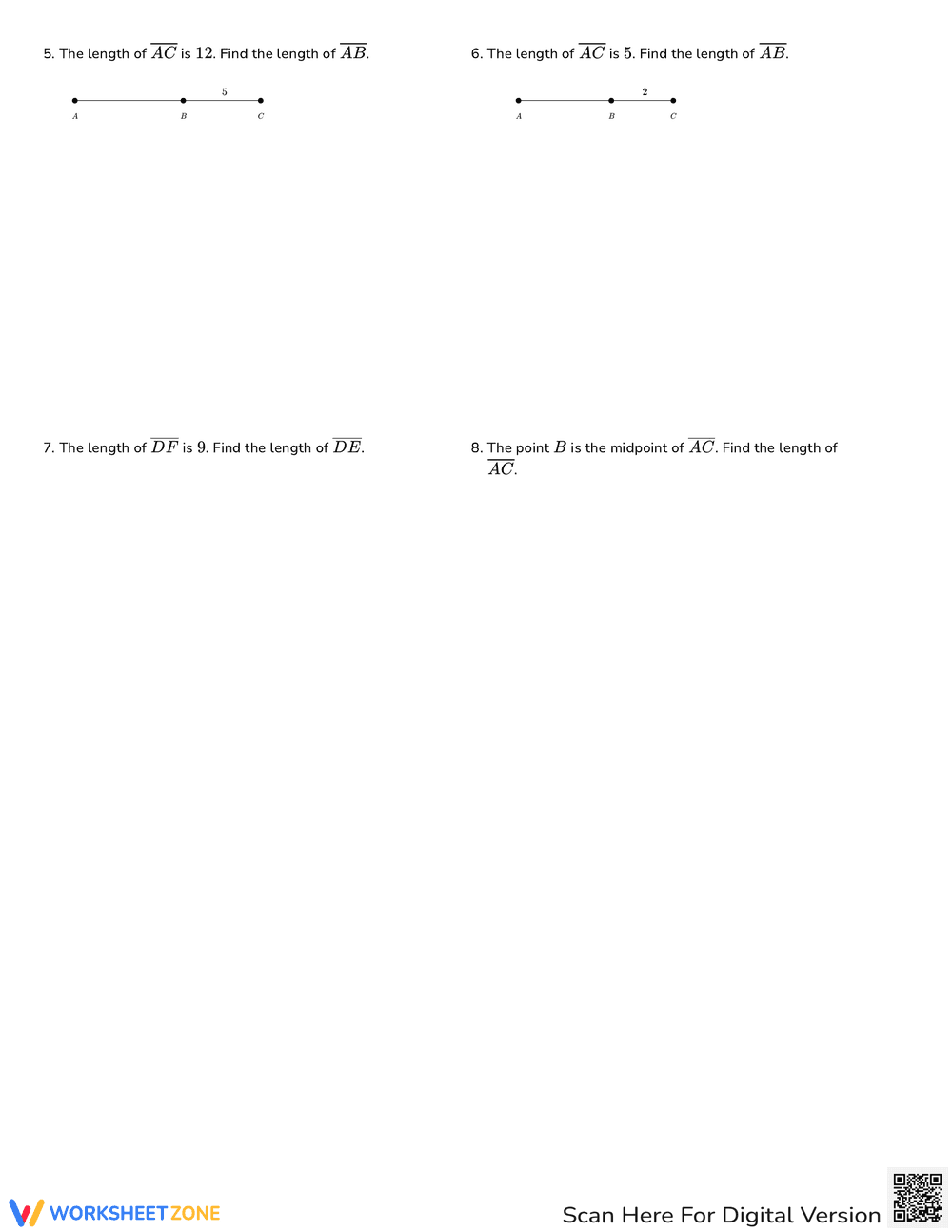 Apply the Segment Addition Postulate: Practice - Page 2
