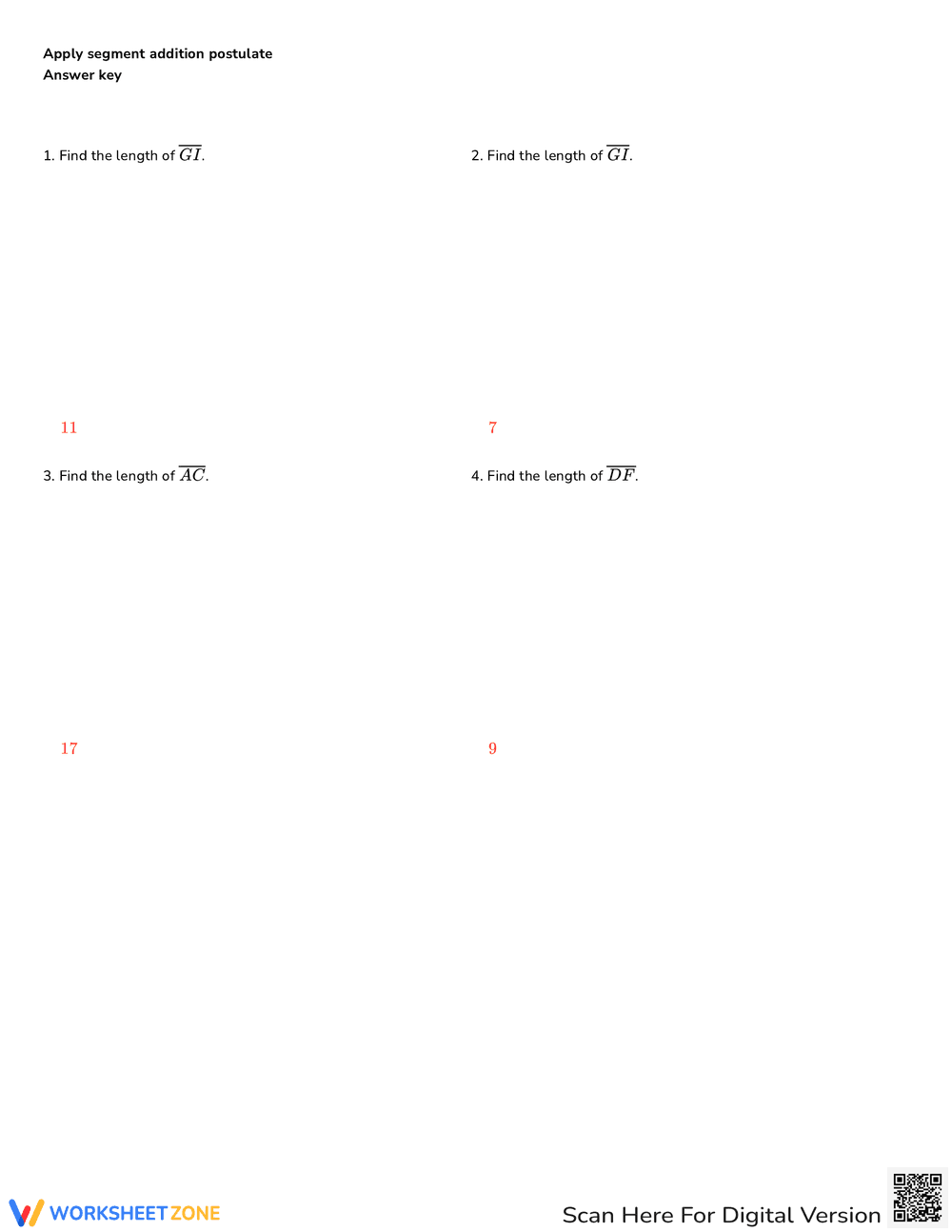Apply the Segment Addition Postulate: Practice - Page 4