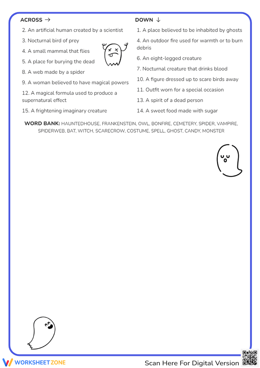 Happy Halloween Crossword | Essential Grade 1-4 Worksheet - Page 2