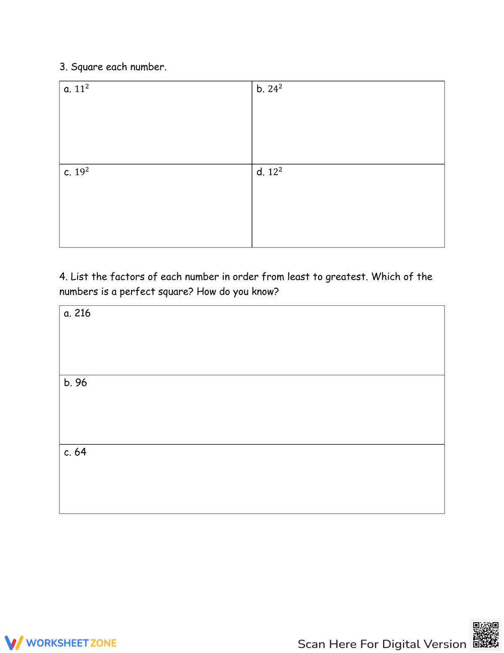 Square Root Assignment Worksheet - Page 2