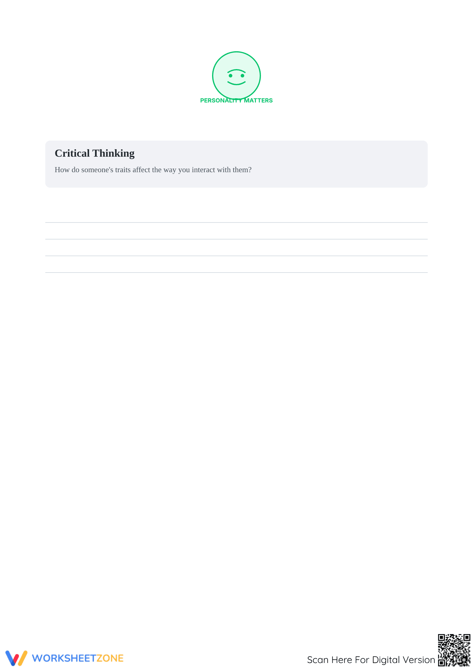 Character Traits Analysis Worksheet | Printable Grade 3-7 - Page 2