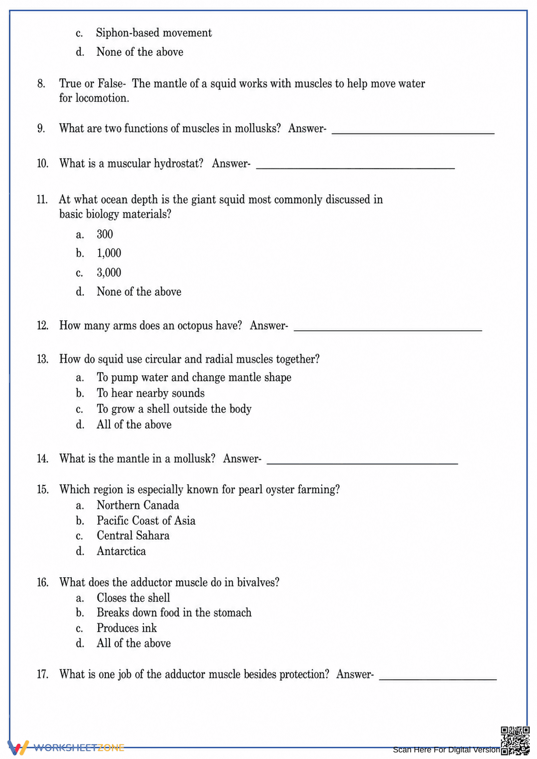 Printable Muscular System Evolution Worksheet | Grade 8-10 - Page 2