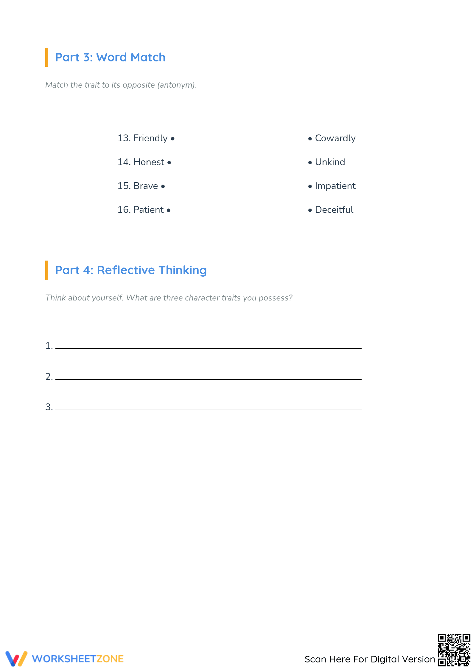 Essential Character Traits Worksheet Pack | Grades 3-6 - Page 4
