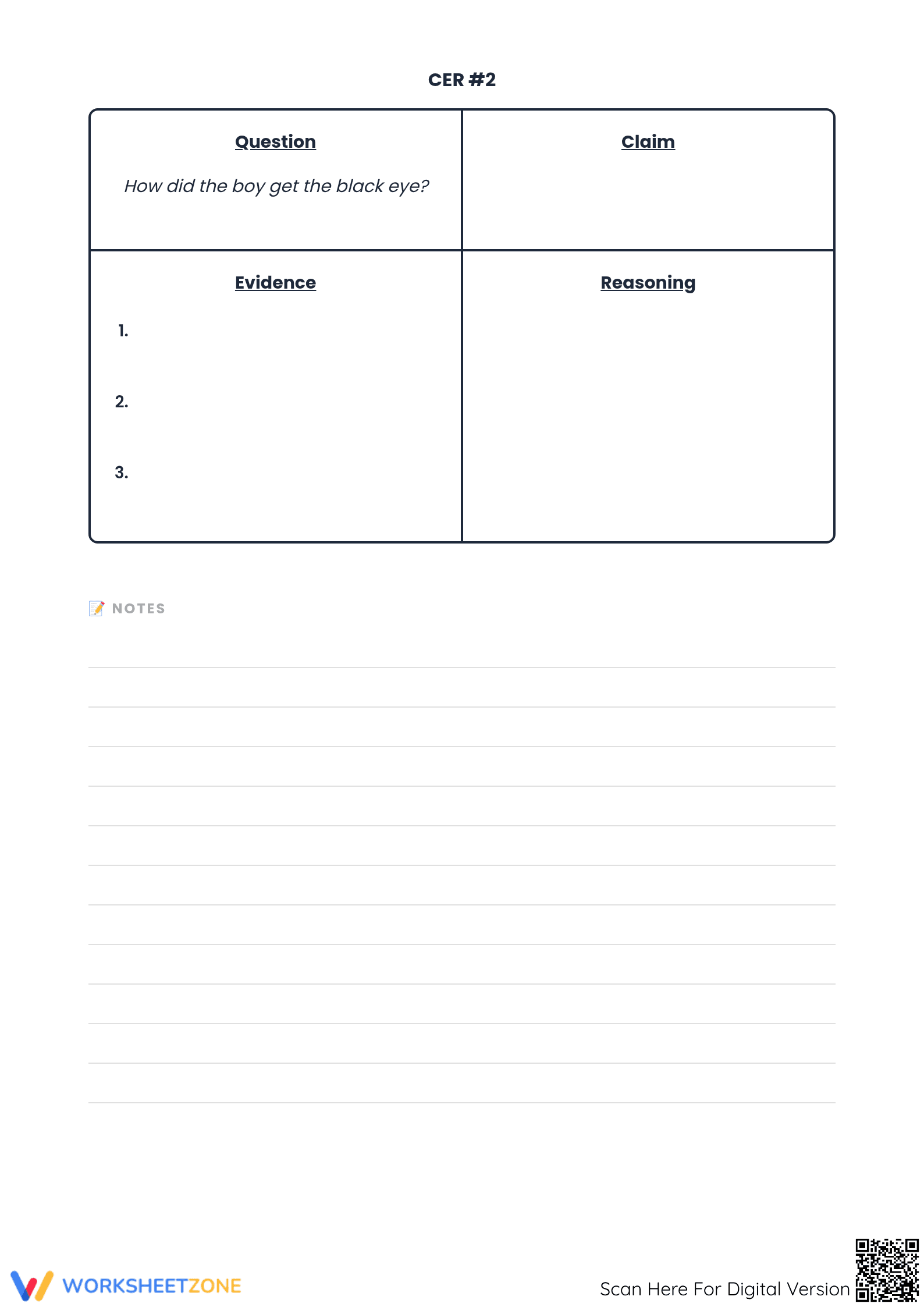 CER Practice Worksheet - Page 2