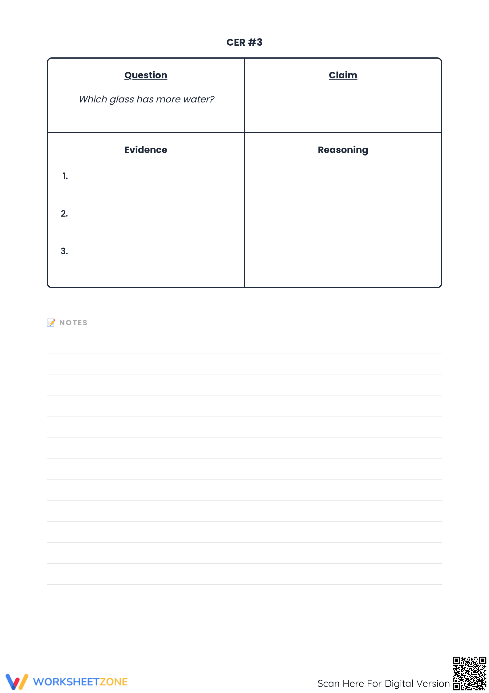 CER Practice Worksheet - Page 3