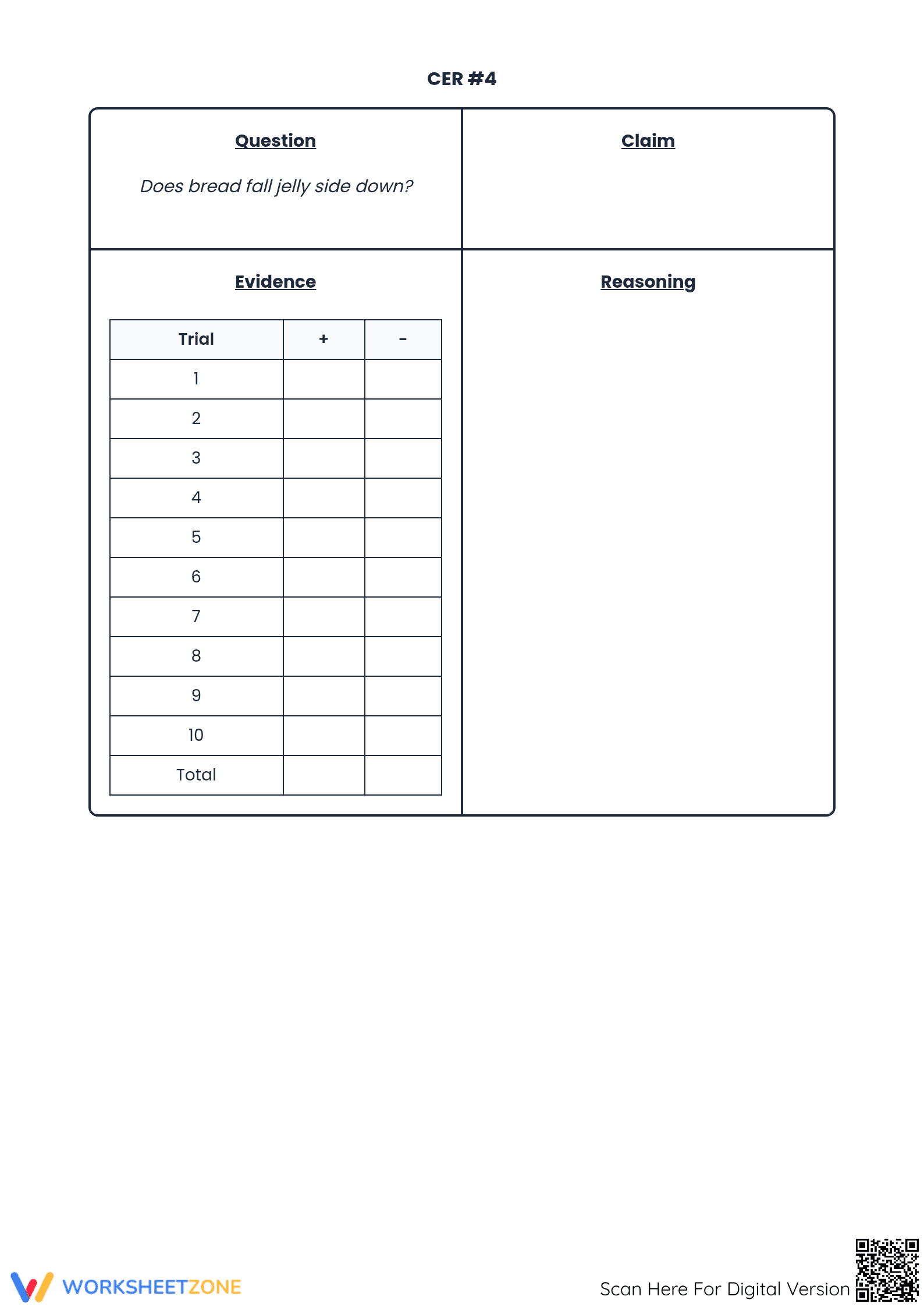 CER Practice Worksheet - Page 4