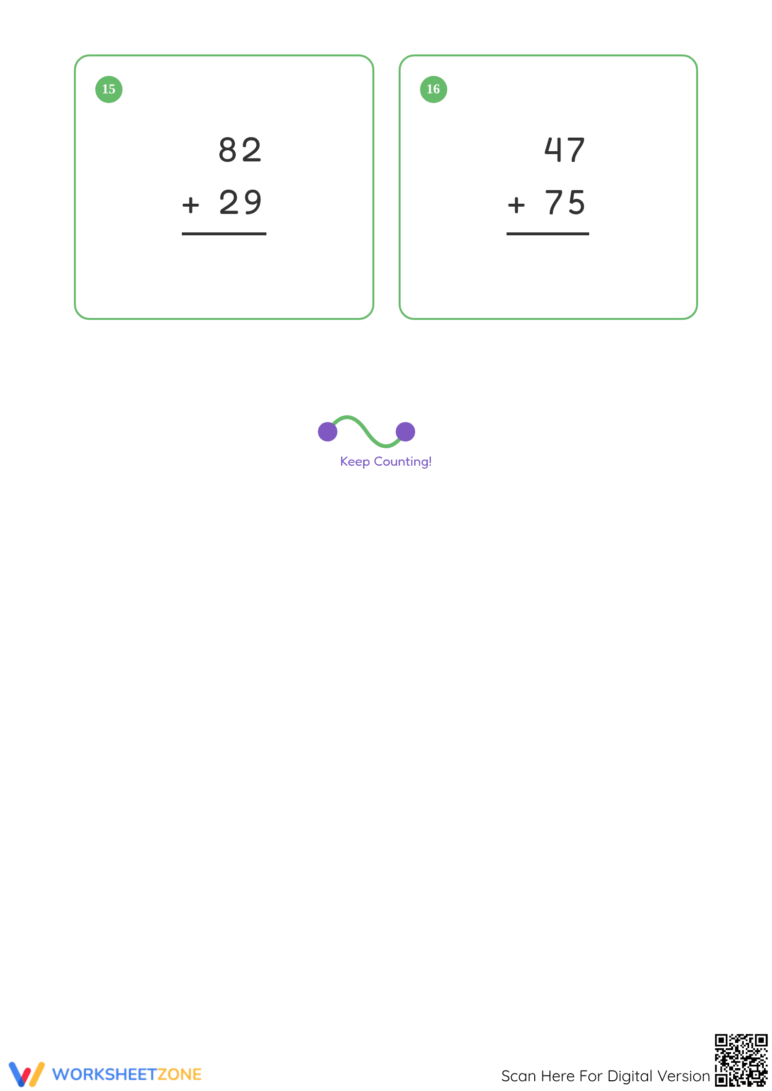 Printable 2-Digit Addition with Carrying Worksheet | Grade 2 - Page 4
