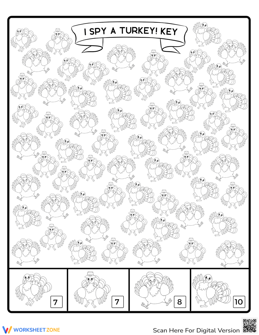 Thanksgiving I Spy a Turkey Fun Activity - Page 2