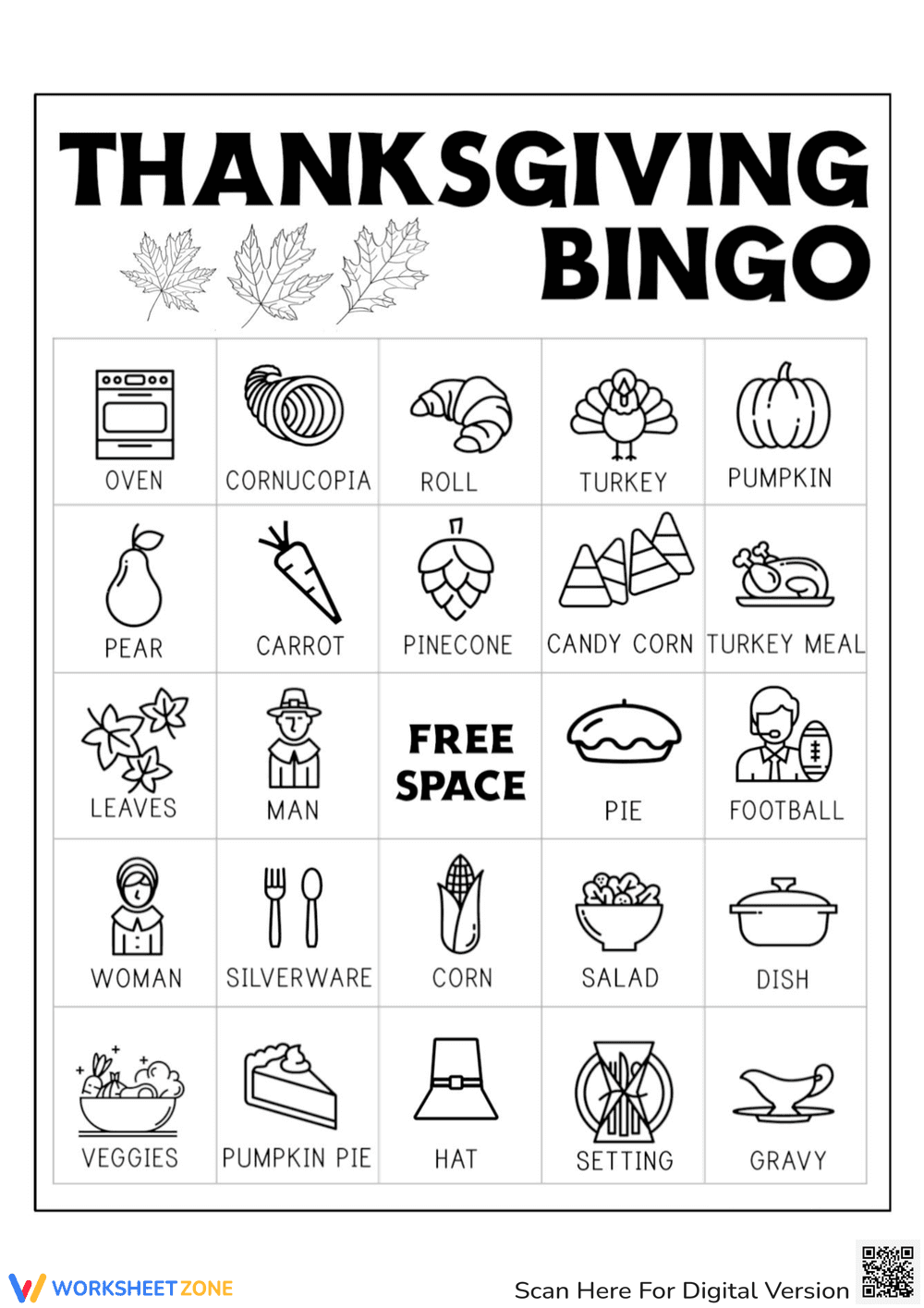 Play Holiday Fun with Thanksgiving Bingo Card - Page 4