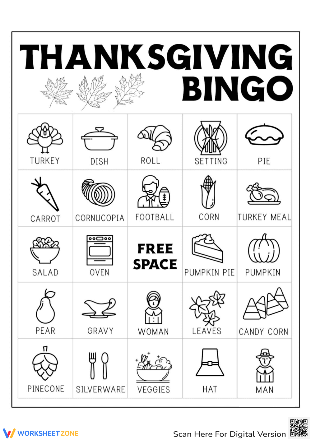Play Holiday Fun with Thanksgiving Bingo Card - Page 6