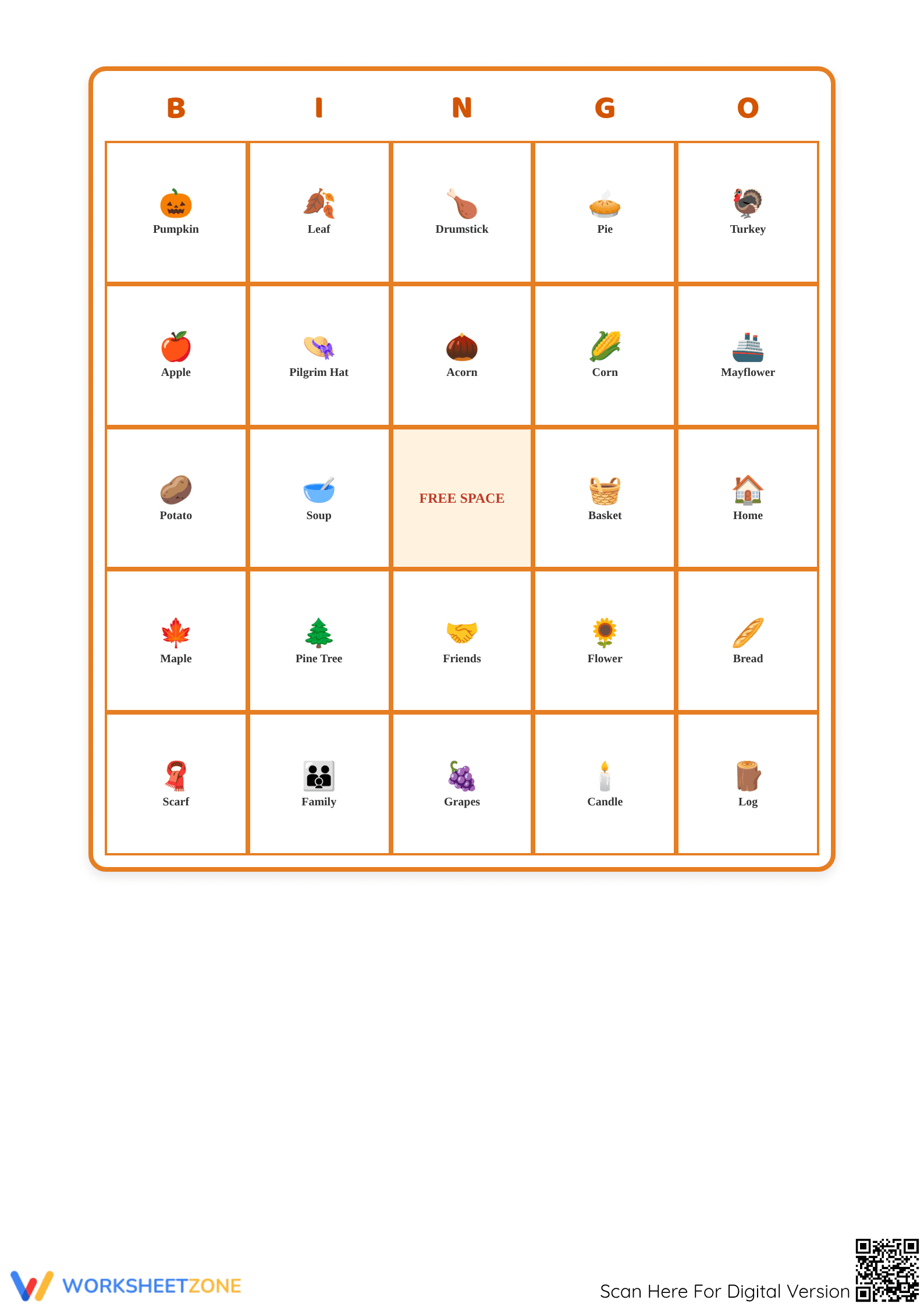 Thanksgiving Bingo Game | Grade 1-2 Essential - Page 2
