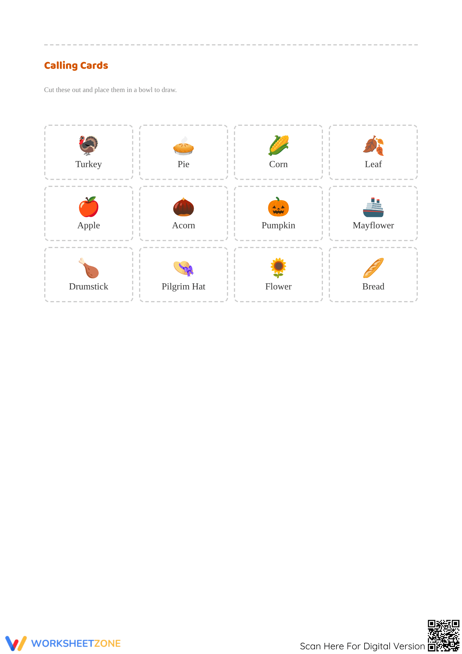 Thanksgiving Bingo Game | Grade 1-2 Essential - Page 3