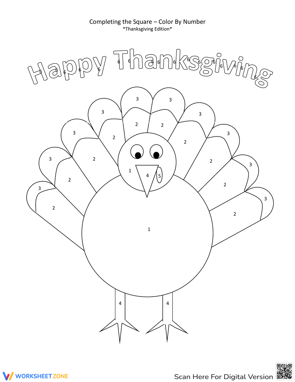 Thanksgiving Completing the Square - Page 2