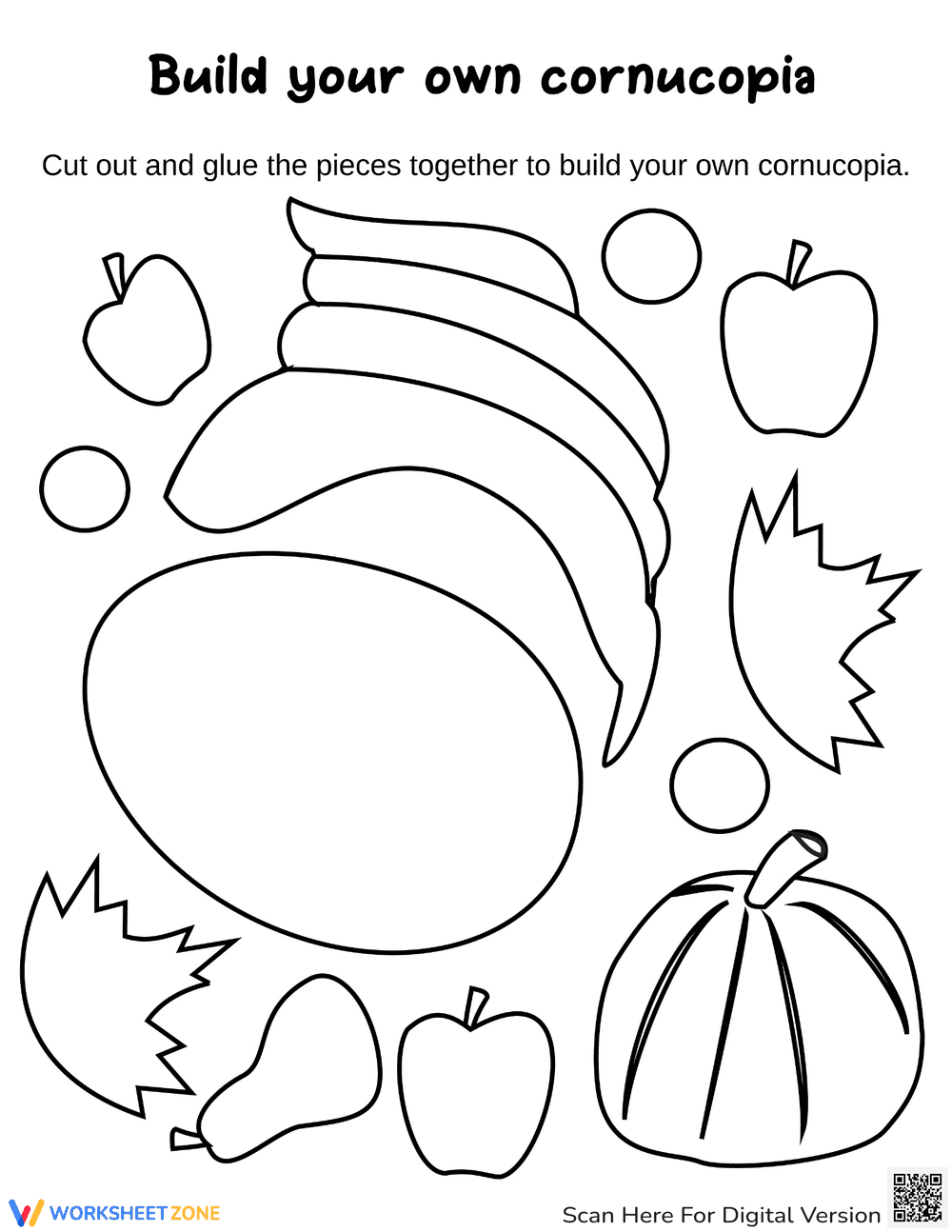 Thanksgiving Cut and Glue Cornucopia | Essential Craft - Page 2