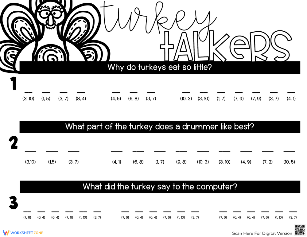 Thanksgiving Turkey Riddles: Holiday Fun and Brain Teasers - Page 2