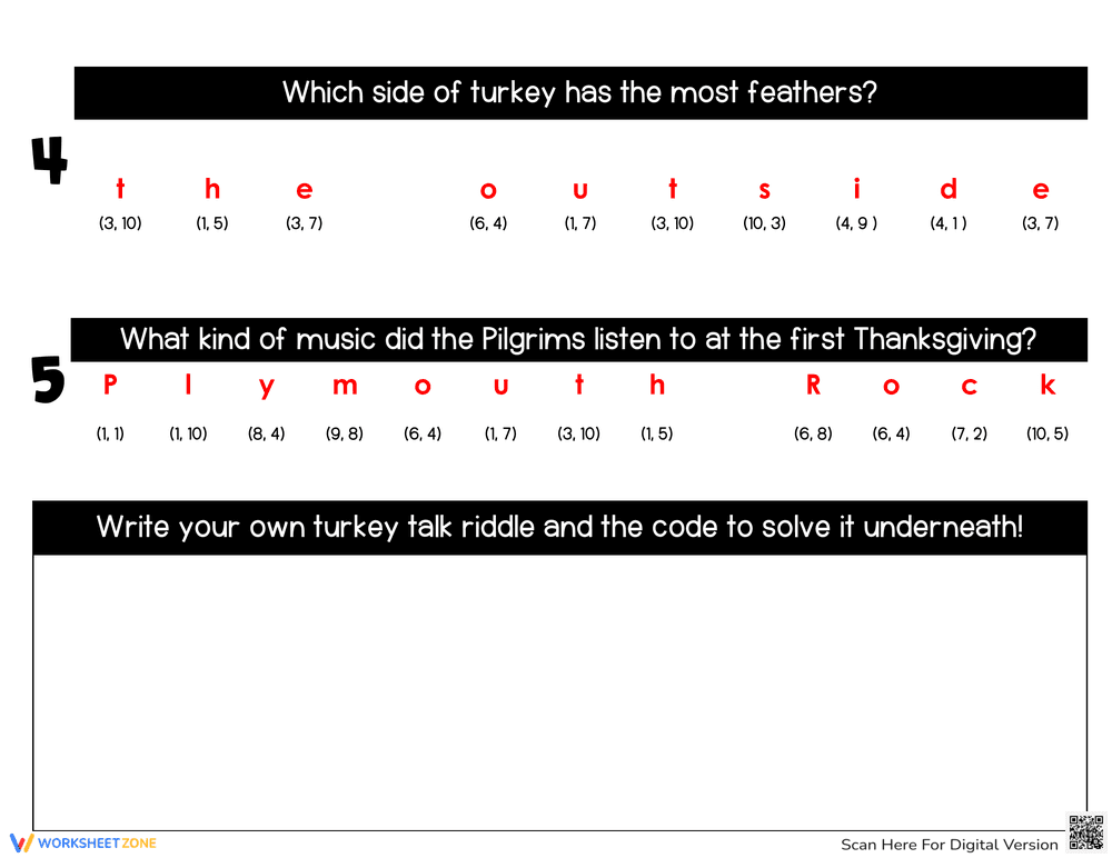 Thanksgiving Turkey Riddles: Holiday Fun and Brain Teasers - Page 5