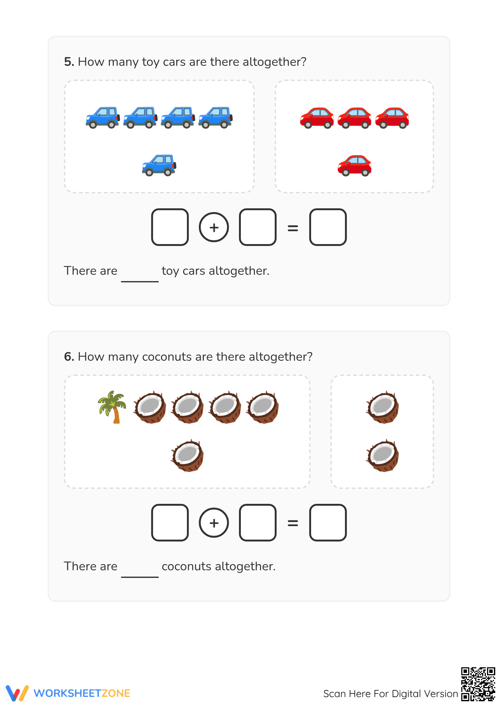 Printable Addition Within 10 Worksheet | Grade 1 Math - Page 5