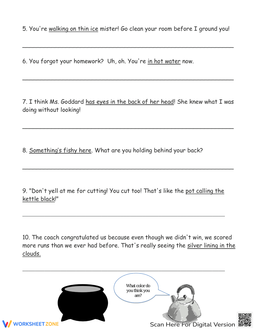Idiom Practice Worksheet | Grade 4-6 Essential - Page 2