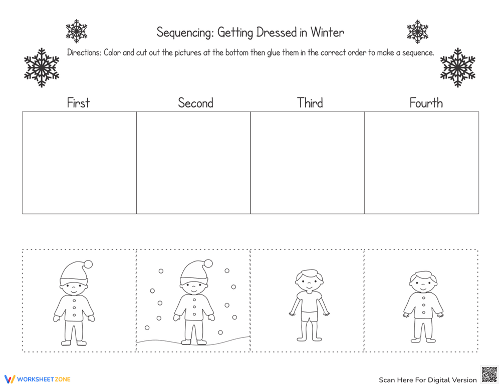 Grade K-1 Sequencing — Printable No-Prep Worksheet - Page 2