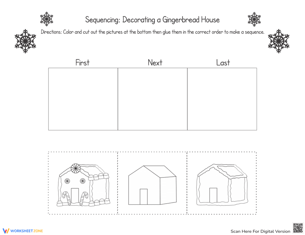 Grade K-1 Sequencing — Printable No-Prep Worksheet - Page 3
