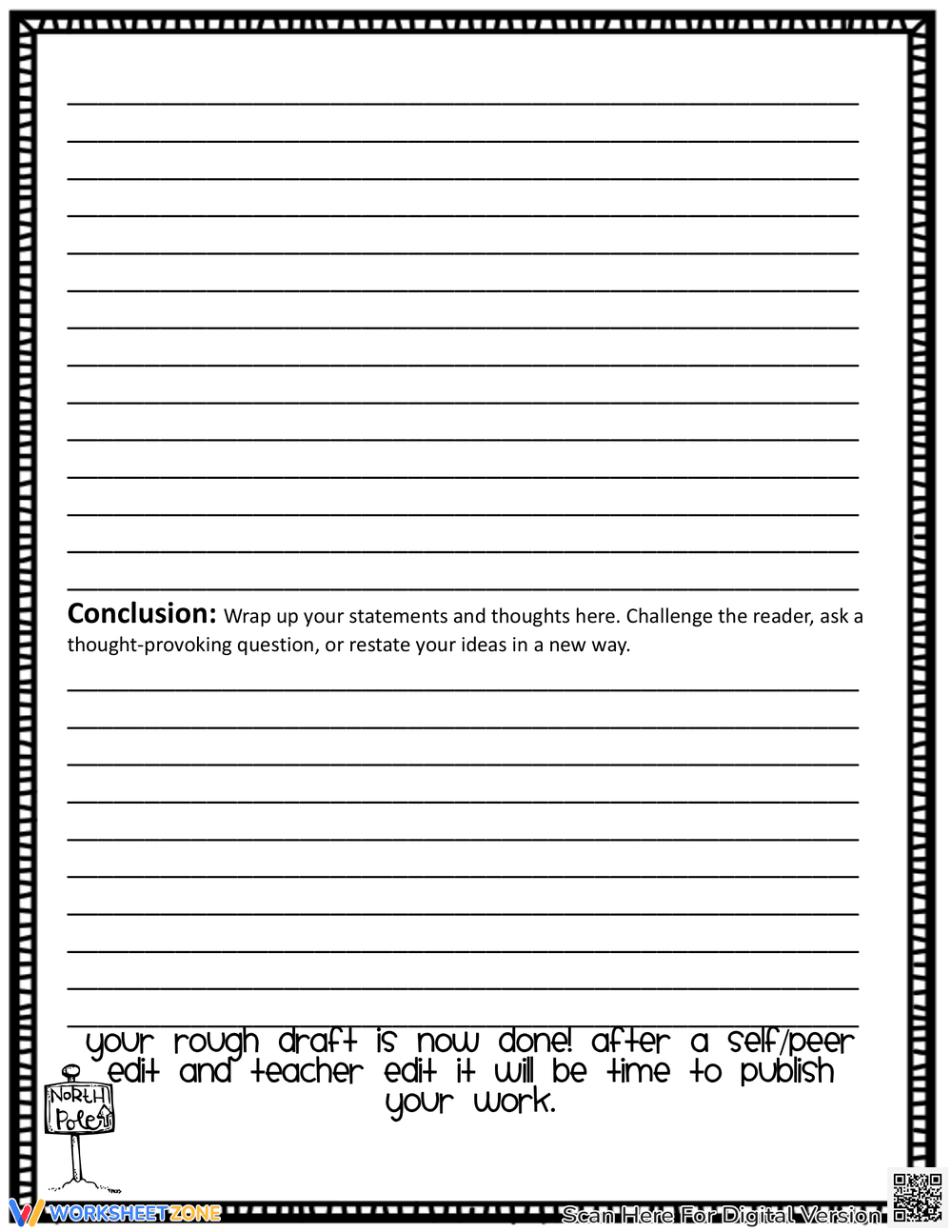 Elf for Hire Writing Worksheet | Grade 3-6 Essential - Page 3