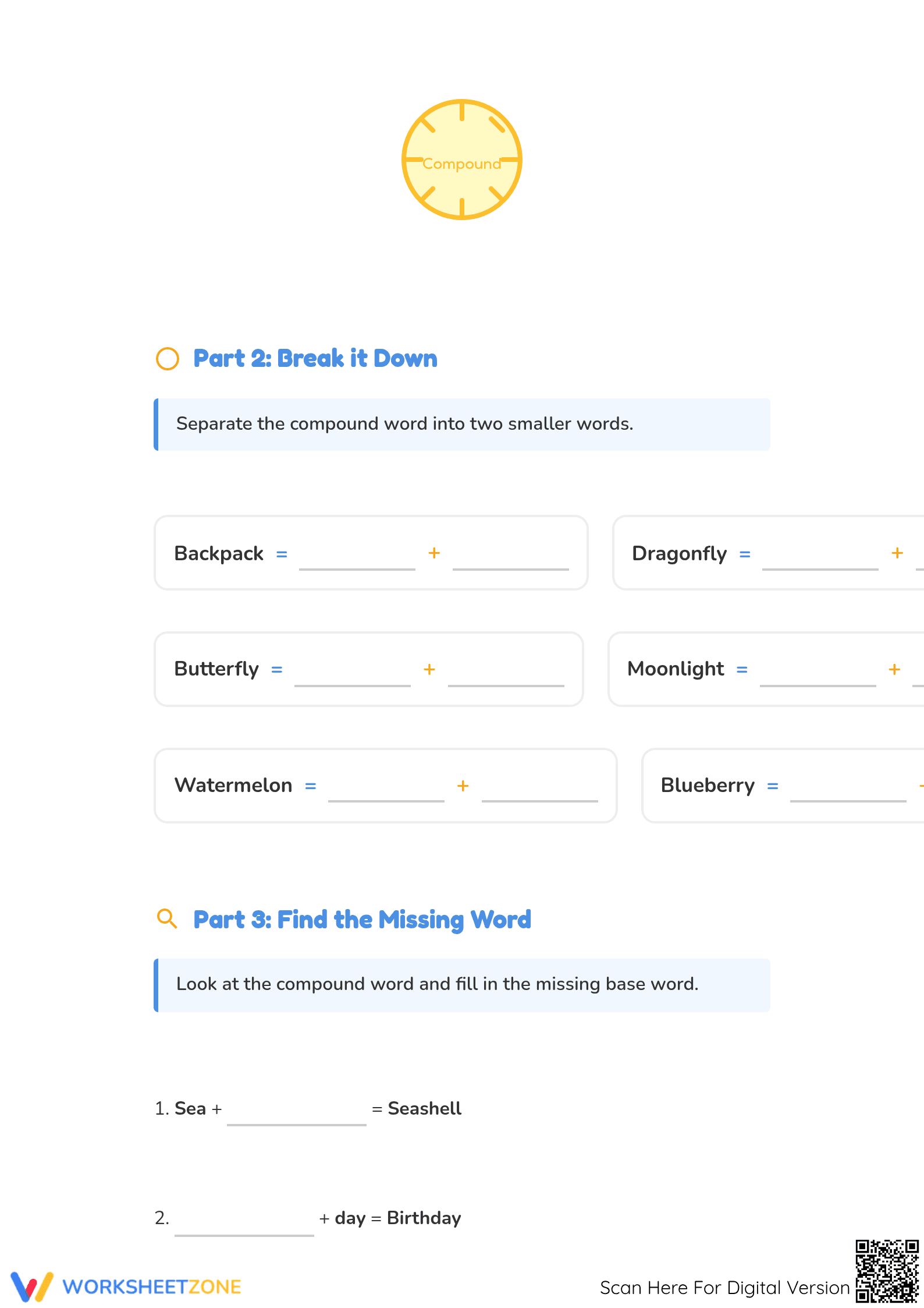 Compound Words Worksheet | Grade 2 ELA Printable Essential - Page 2