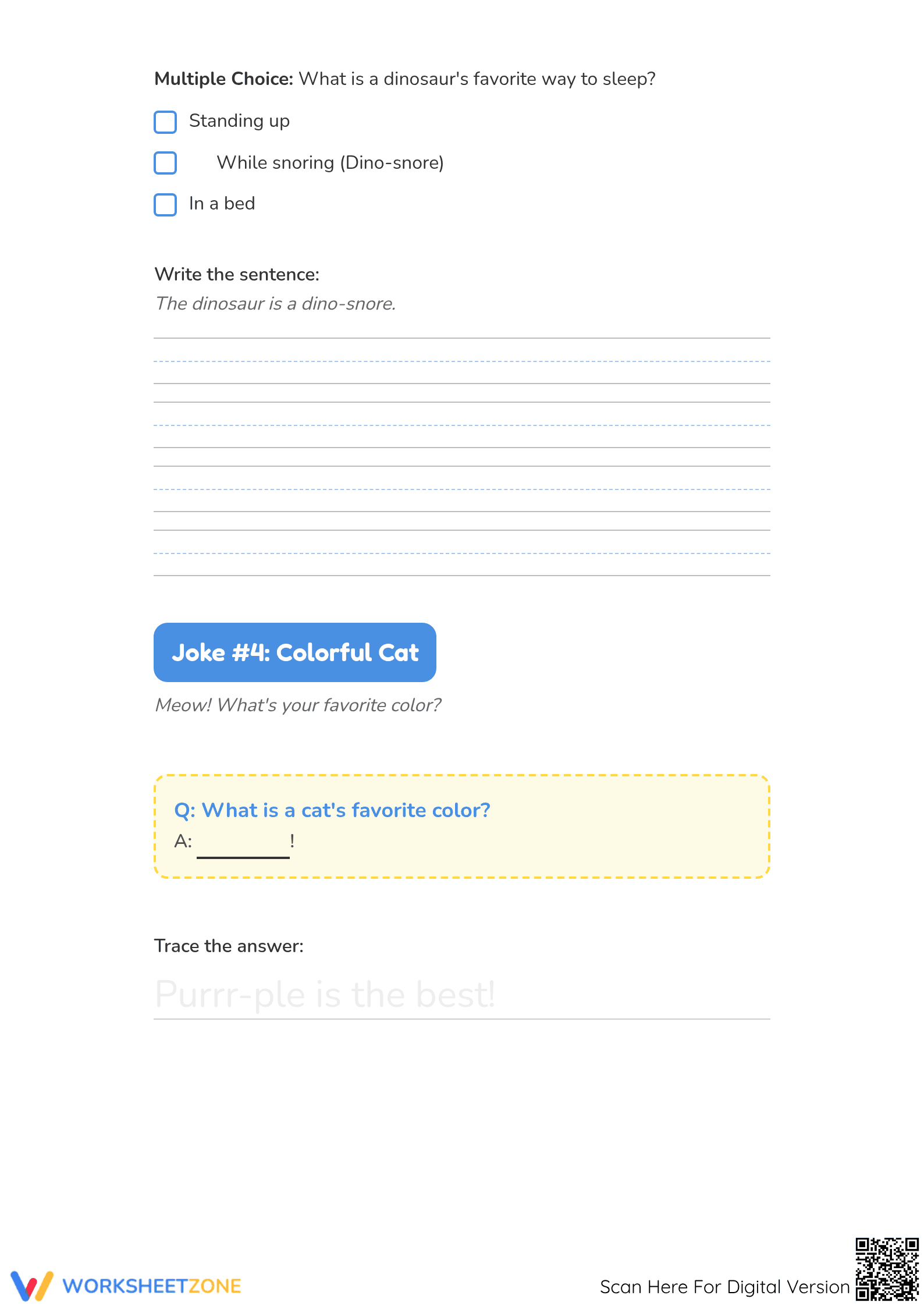 Printable Handwriting Joke Worksheet | Grades 1-2 - Page 4